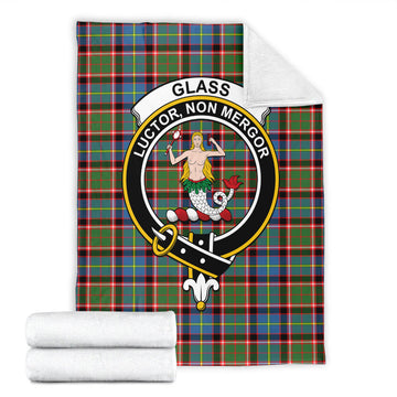 Glass Tartan Blanket with Family Crest - Tartan Vibes Clothing