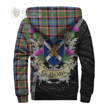 Glass Tartan Family Crest Sherpa Hoodie Lion Rampant Royal Thistle Shield Celtic Inspired - Tartan Vibes Clothing