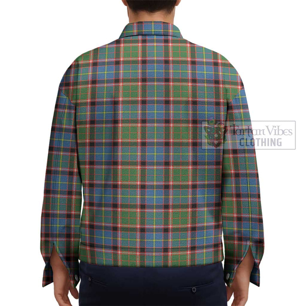 Glass Tartan Unisex Lapel Cotton Jacket - Tartan Vibes Clothing