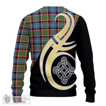 Glass Tartan Ugly Sweater with Family Crest and Celtic Symbol Style - Tartan Vibes Clothing