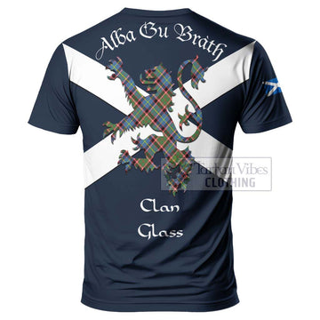 Glass Tartan Lion Rampant T-Shirt Proudly Display Your Heritage with Alba Gu Brath and Clan Name - Tartan Vibes Clothing