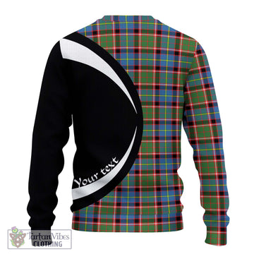 Glass Tartan Ugly Sweater with Family Crest Circle Style - Tartan Vibes Clothing