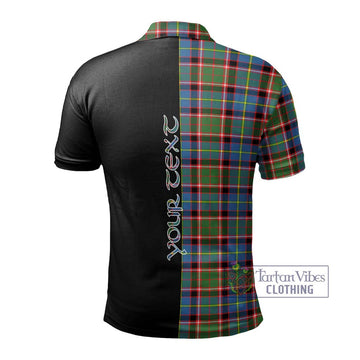 Glass Tartan Polo Shirt with Family Crest and Half Of Me Style - Tartanvibesclothing Shop
