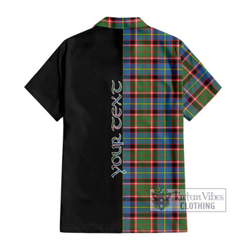 Glass Tartan Hawaiian Shirt with Family Crest and Half Of Me Style - Tartan Vibes Clothing