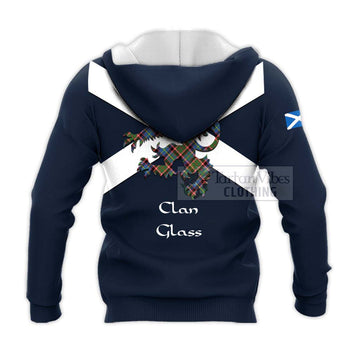 Glass Tartan Lion Rampant Knitted Hoodie Proudly Display Your Heritage with Alba Gu Brath and Clan Name - Tartan Vibes Clothing