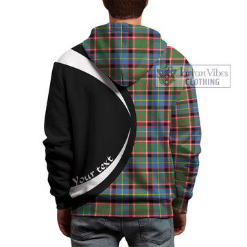 Tartan Vibes Clothing Glass Tartan Hoodie with Family Crest Circle Style