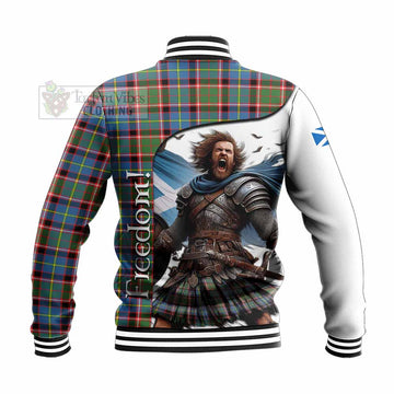 Glass Crest Tartan Baseball Jacket Inspired by the Freedom of Scottish Warrior - Tartan Vibes Clothing