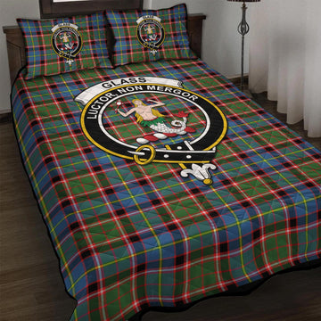 Glass Tartan Quilt Bed Set with Family Crest - Tartan Vibes Clothing
