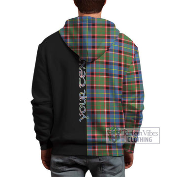 Glass Tartan Hoodie with Family Crest and Half Of Me Style - Tartanvibesclothing Shop