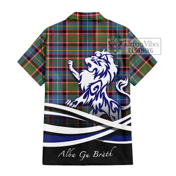 Glass Tartan Hawaiian Shirt with Alba Gu Brath Regal Lion Emblem - Tartan Vibes Clothing