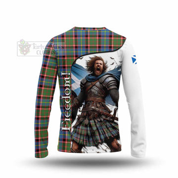 Glass Crest Tartan Long Sleeve T-Shirt Inspired by the Freedom of Scottish Warrior - Tartan Vibes Clothing