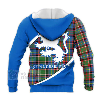 Glass Family Crest Tartan Knitted Hoodie Celebrate Saint Andrew's Day in Style - Tartan Vibes Clothing