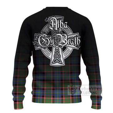 Glass Tartan Ugly Sweater Featuring Alba Gu Brath Family Crest Celtic Inspired - Tartan Vibes Clothing