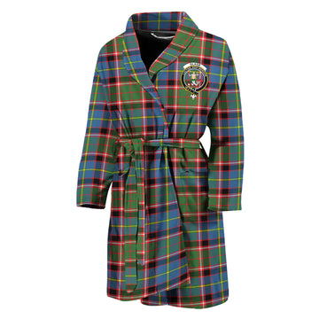Glass Tartan Bathrobe with Family Crest Unisex M - Tartan Vibes Clothing