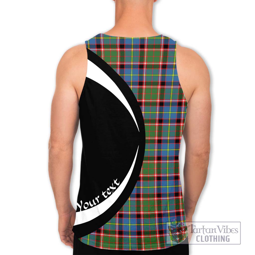 Glass Tartan Men's Tank Top with Family Crest Circle Style - Tartan Vibes Clothing