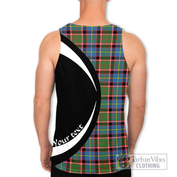 Glass Tartan Men's Tank Top with Family Crest Circle Style - Tartan Vibes Clothing