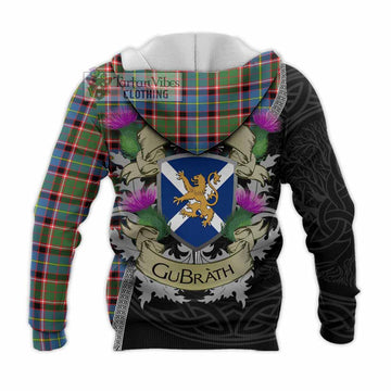 Glass Tartan Family Crest Knitted Hoodie Lion Rampant Royal Thistle Shield Celtic Inspired - Tartan Vibes Clothing