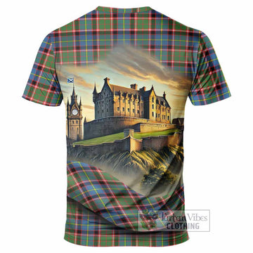 Glass Tartan Family Crest T-Shirt with Scottish Ancient Castle Style - Tartan Vibes Clothing