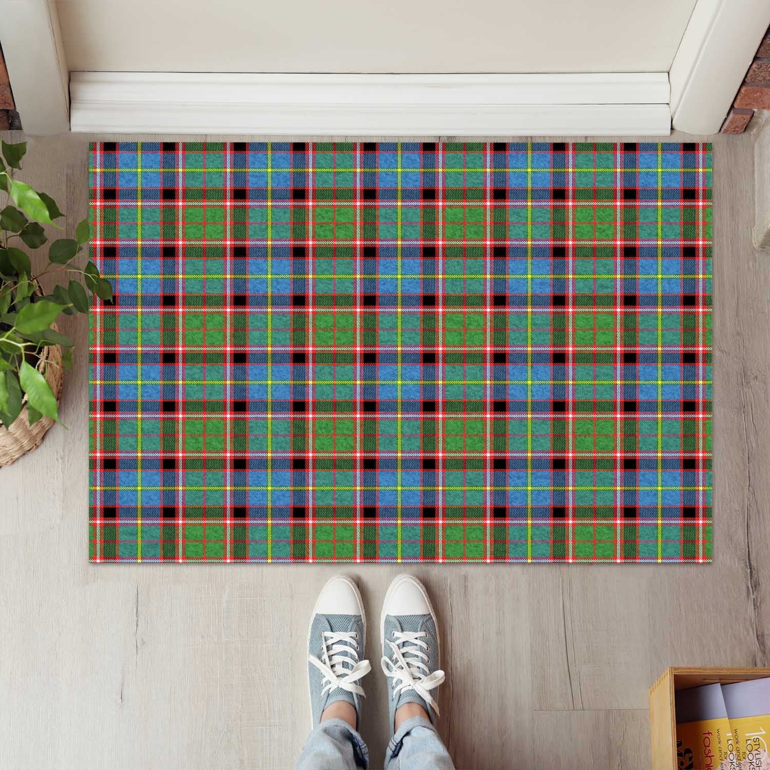 Glass Tartan Rubber Doormat - Tartan Vibes Clothing