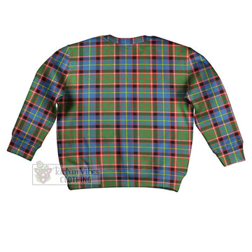 Glass Tartan Kid Ugly Sweater with Family Crest - Tartan Vibes Clothing