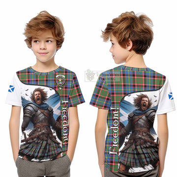 Glass Crest Tartan Kid T-Shirt Inspired by the Freedom of Scottish Warrior - Tartan Vibes Clothing