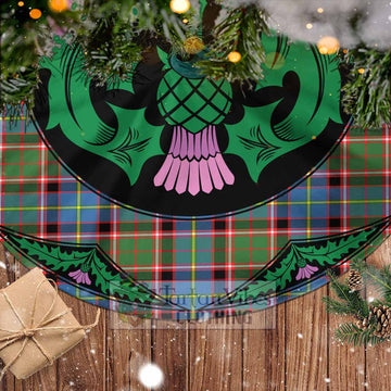 Glass Tartan Christmas Tree Skirt Scottish Thistle Style - Tartan Vibes Clothing