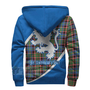 Glass Family Crest Tartan Sherpa Hoodie Celebrate Saint Andrew's Day in Style - Tartan Vibes Clothing