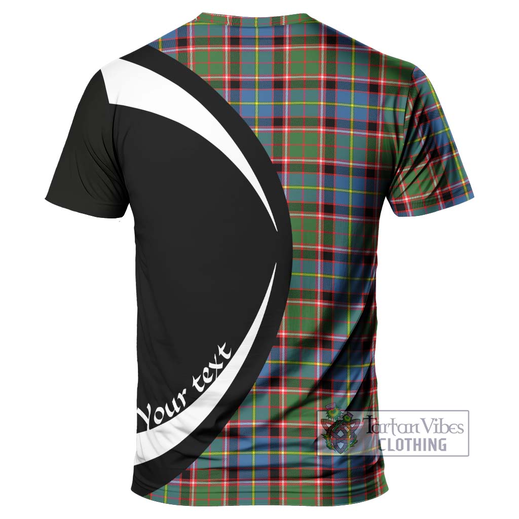 Tartan Vibes Clothing Glass Tartan T-Shirt with Family Crest Circle Style