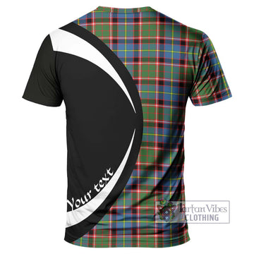 Tartan Vibes Clothing Glass Tartan T-Shirt with Family Crest Circle Style