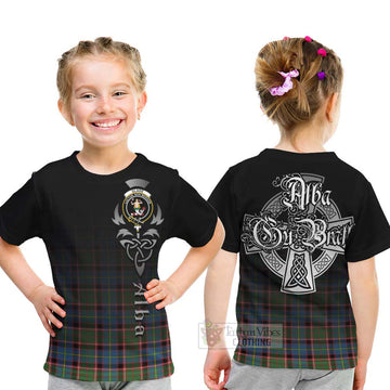 Glass Tartan Kid T-Shirt Featuring Alba Gu Brath Family Crest Celtic Inspired - Tartan Vibes Clothing