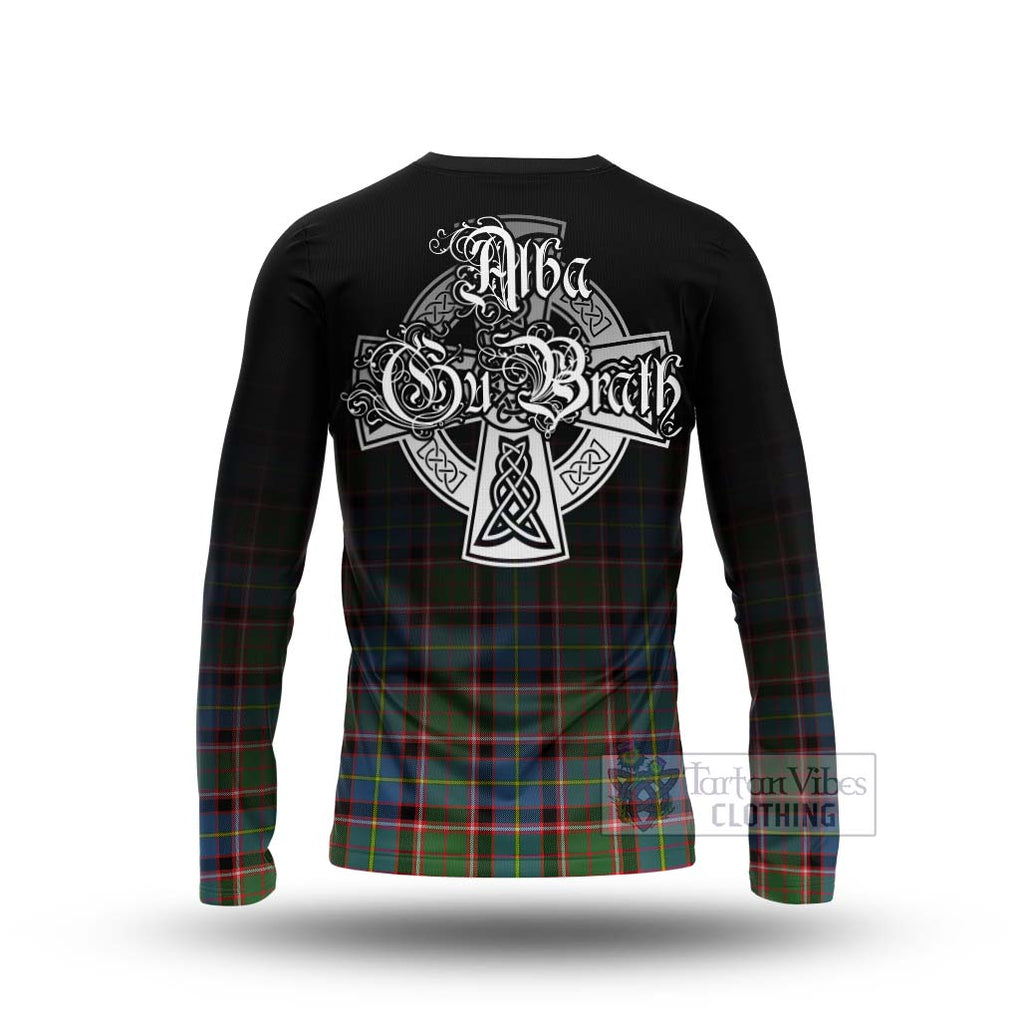 Glass Tartan Long Sleeve T-Shirt Featuring Alba Gu Brath Family Crest Celtic Inspired - Tartan Vibes Clothing