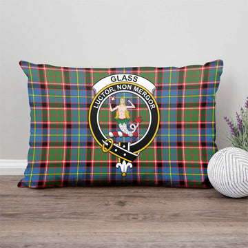 Glass Tartan Pillow Cover with Family Crest - Tartan Vibes Clothing