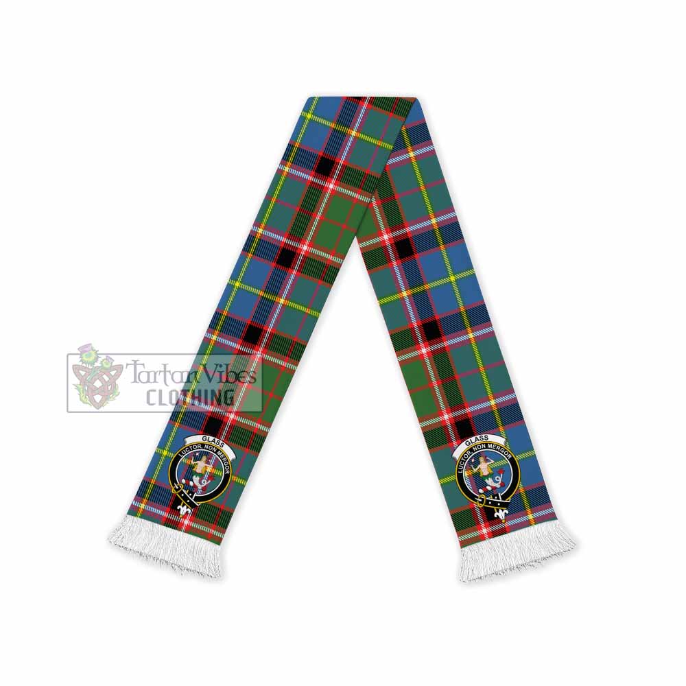 Glass Tartan Ruffneck Scarf with Family Crest - Tartan Vibes Clothing