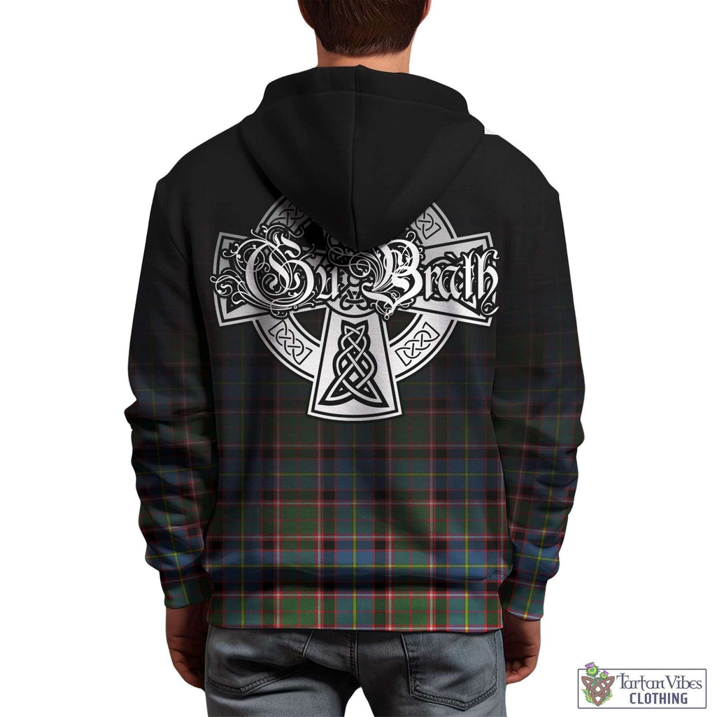 Glass Tartan Hoodie Featuring Alba Gu Brath Family Crest Celtic Inspired - Tartan Vibes Clothing