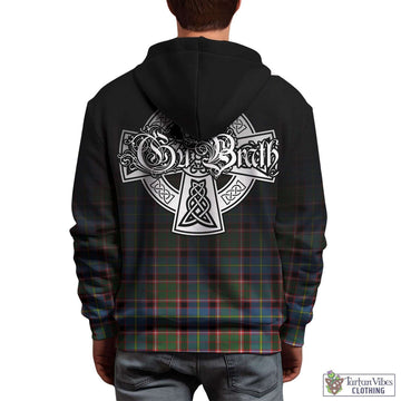 Glass Tartan Hoodie Featuring Alba Gu Brath Family Crest Celtic Inspired - Tartan Vibes Clothing