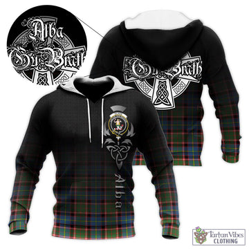 Glass Tartan Knitted Hoodie Featuring Alba Gu Brath Family Crest Celtic Inspired - Tartan Vibes Clothing