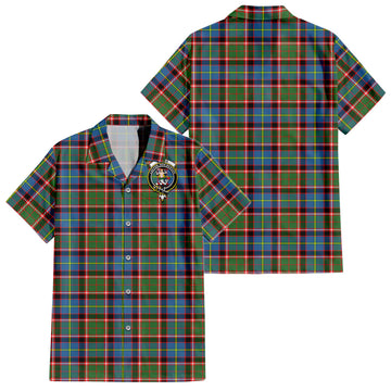 Glass Tartan Hawaiian Shirt with Family Crest - Tartan Vibes Clothing