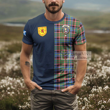 Glass Tartan T-Shirt Alba with Scottish Lion Royal Arm Half Style - Tartan Vibes Clothing