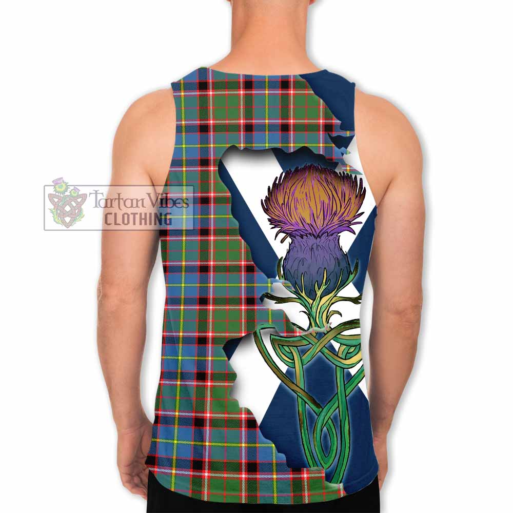 Glass Tartan Family Crest Men's Tank Top Scottish Thistle Celtic Inspired - Tartan Vibes Clothing