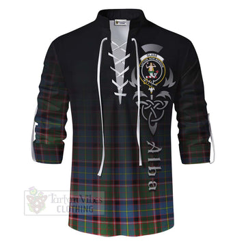 Glass Tartan Ghillie Kilt Shirt Featuring Alba Gu Brath Family Crest Celtic Inspired - Tartan Vibes Clothing