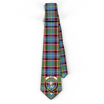 Glass Tartan Classic Necktie with Family Crest - Tartan Vibes Clothing