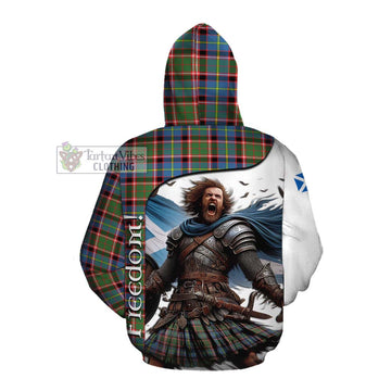 Glass Crest Tartan Cotton Hoodie Inspired by the Freedom of Scottish Warrior Pullover Hoodie - Tartan Vibes Clothing