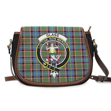 Glass Tartan Saddle Bag with Family Crest - Tartan Vibes Clothing