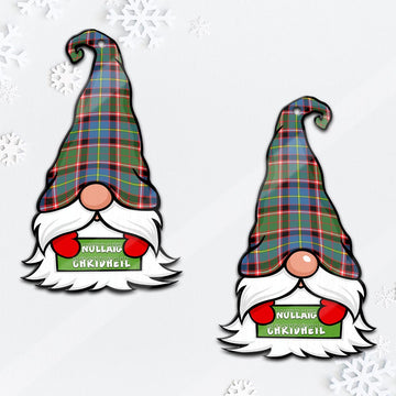 Glass Gnome Christmas Ornament with His Tartan Christmas Hat - Tartan Vibes Clothing