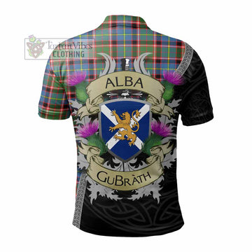 Glass Tartan Family Crest Polo Shirt Lion Rampant Royal Thistle Shield Celtic Inspired - Tartan Vibes Clothing