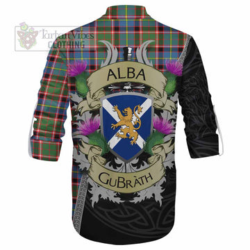 Glass Tartan Family Crest Ghillie Kilt Shirt Lion Rampant Royal Thistle Shield Celtic Inspired - Tartan Vibes Clothing