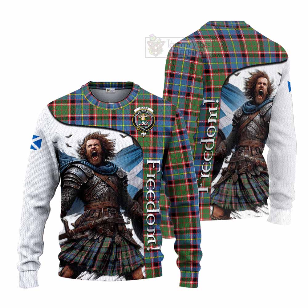 Glass Crest Tartan Knitted Sweater Inspired by the Freedom of Scottish Warrior - Tartan Vibes Clothing