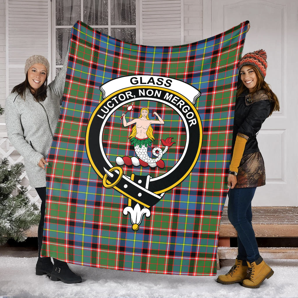 Glass Tartan Blanket with Family Crest - Tartan Vibes Clothing