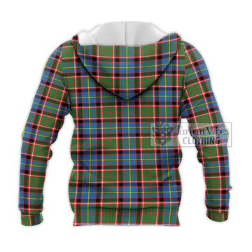 Glass Tartan Knitted Hoodie with Family Crest DNA In Me Style - Tartan Vibes Clothing