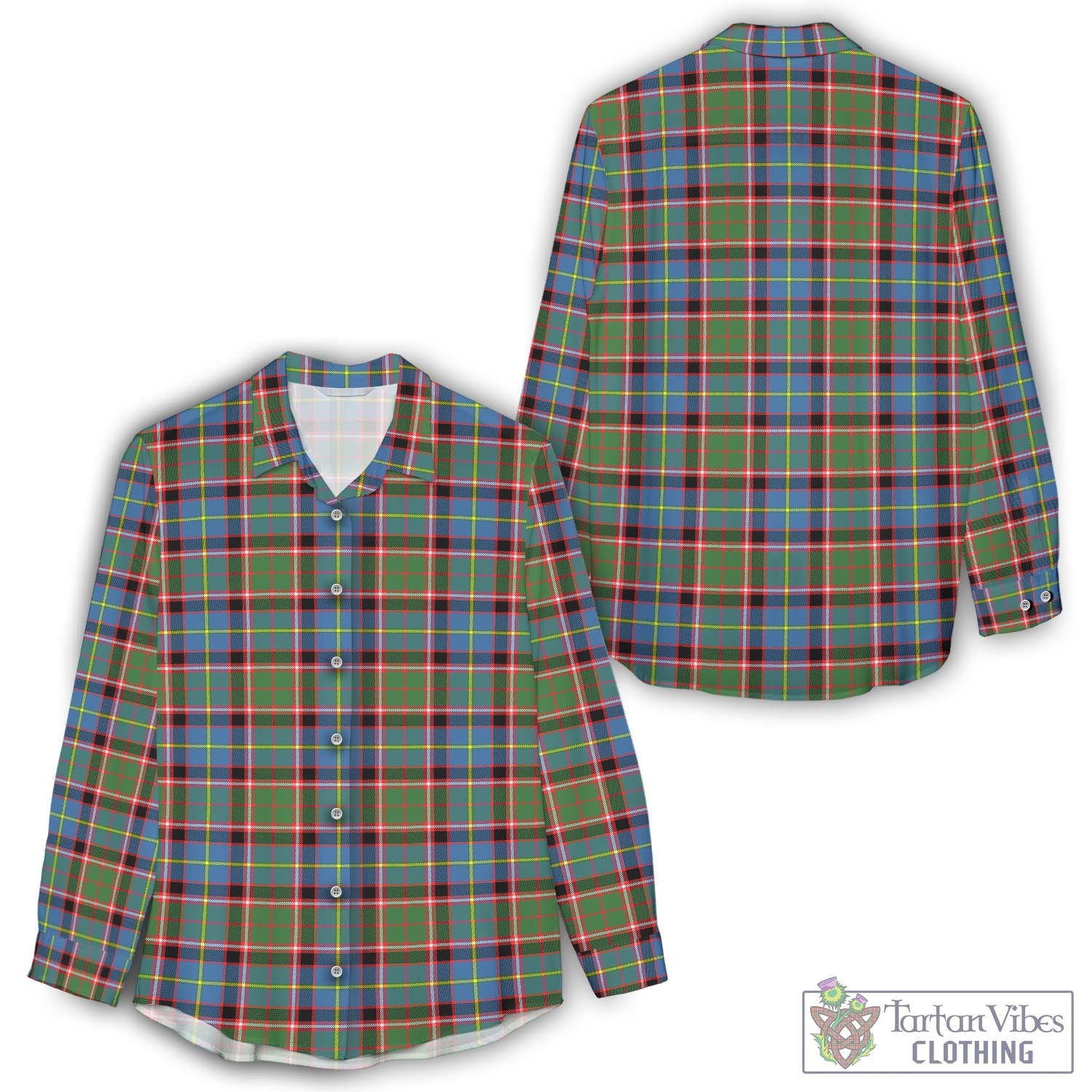 Glass Tartan Women's Casual Shirt - Tartan Vibes Clothing